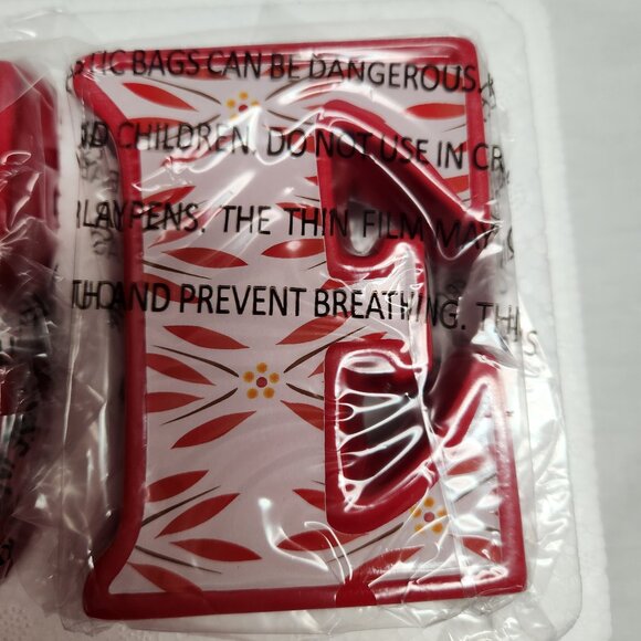 Temptations by Tara INSPIRATIONAL LETTERS word PEACE in Old World Red Pattern - Picture 7 of 15